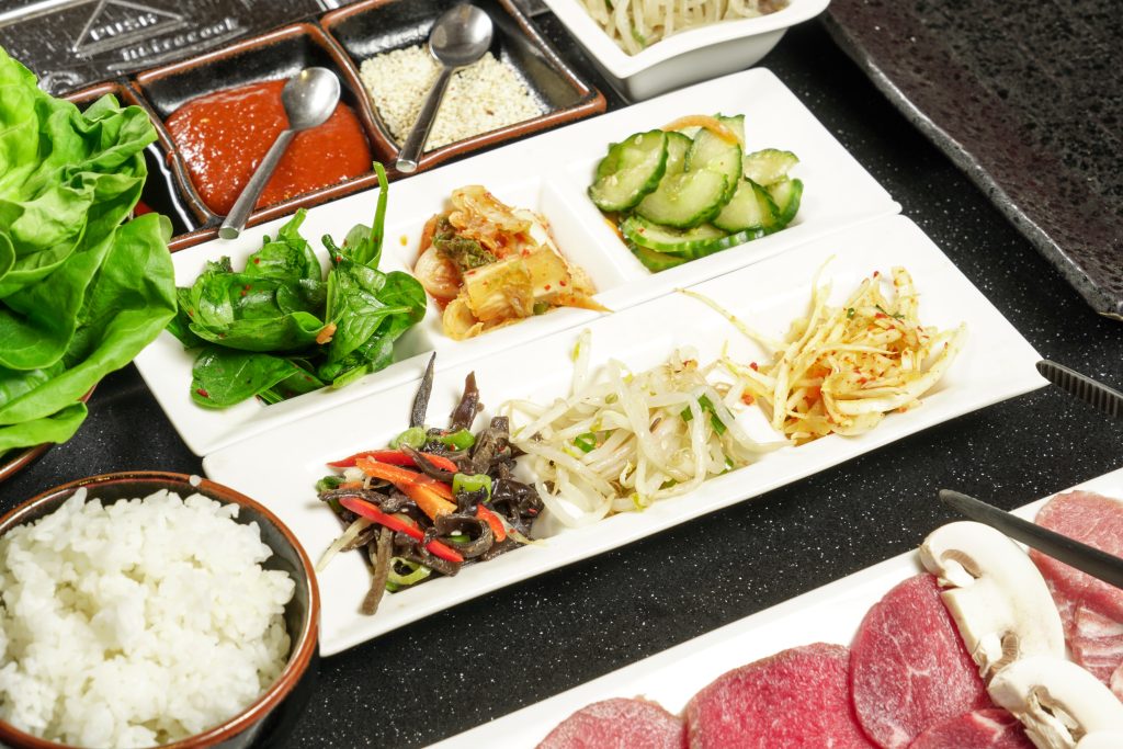 Vegan menu and healthy food options