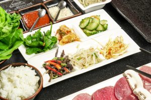 Vegan menu and healthy food options