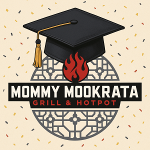 Mommy Mookrata Logo wearing a Graduation Cap